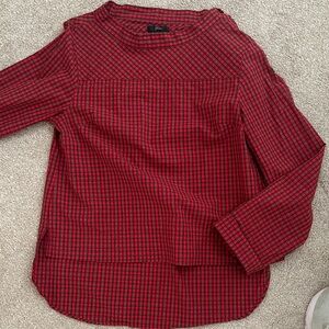 J. Crew Red and Black Plaid Shirt
